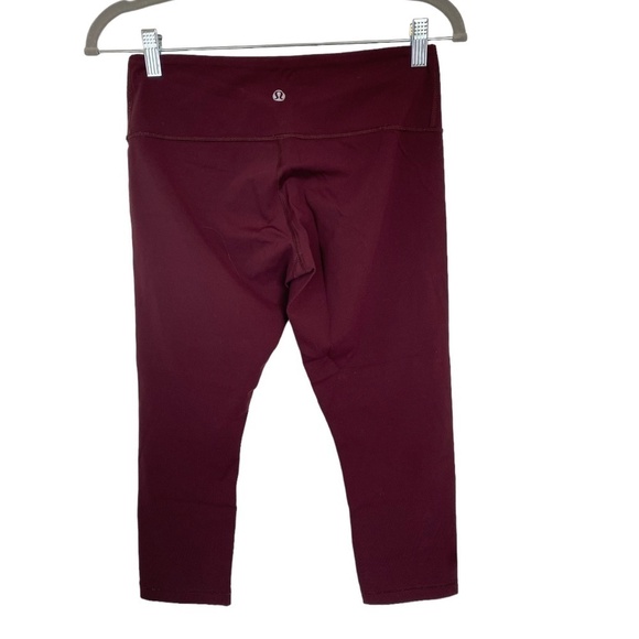 Lululemon Wunder Under Cropped Legging Size 6 Plum - Picture 2 of 11